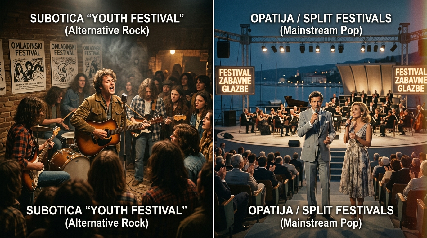 Kada je Mediteran sreo rokenrol: Omladina naspram Splitskog i Opatijskog festivala – borba koncepata